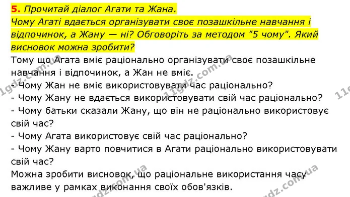 5. Прочитай діалог Агати та Жана. — ГДЗ Здоров’я, безпека 6 клас Шиян