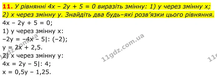 11 — ГДЗ Алгебра 7 клас Тарасенкова 2024