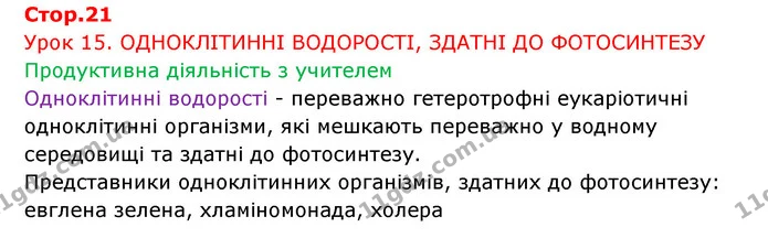 Стор. 21 — 1 — ГДЗ Робочий зошит Біологія 6 клас Соболь — ГДЗ Робочий зошит Біологія 6 клас Соболь