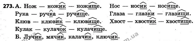 273 — ГДЗ Русский язык 4 класс Самонова, Стативка 2015