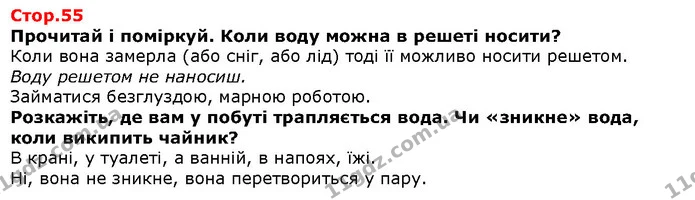 Прочитай і поміркуй. Коли воду можна в решеті носити? — Решебник Я досліджую світ 1 клас Грущинська