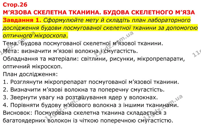 Стор. 26 — 1 — ГДЗ робочий зошит Біологія 8 клас Андерсон — ГДЗ робочий зошит Біологія 8 клас Андерсон