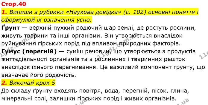 Стор. 40 — 1-2 — ГДЗ Робочий зошит Пізнаємо природу 6 клас Коршевнюк — ГДЗ Робочий зошит Пізнаємо природу 6 клас Коршевнюк