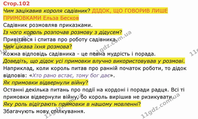 Чим зацікавив короля садівник? ДІДОК, ЩО ГОВОРИВ ЛИШЕ ПРИМОВКАМИ Ельза Бесков — ГДЗ Українська мова 4 клас Вашуленко 2021 2 частина