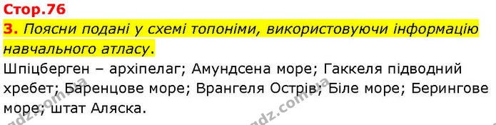 Стор. 76 — 3 — ГДЗ робочий зошит Географія 7 клас Гільберг — ГДЗ робочий зошит Географія 7 клас Гільберг
