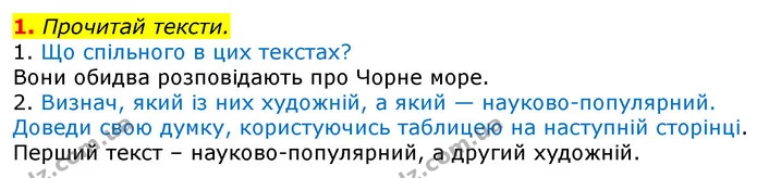 1. Прочитай тексти. — ГДЗ Українська мова 3 клас Пономарьова 2020