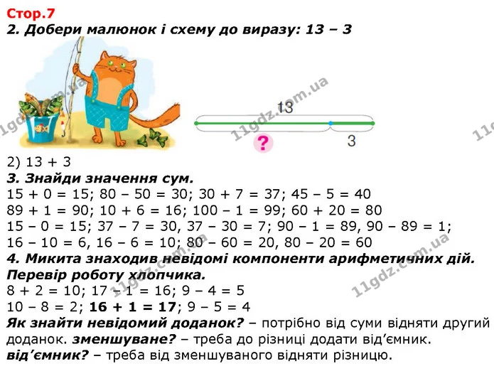 2. Добери малюнок і схему до виразу: 13 – 3 — ГДЗ Математика 2 клас Скворцова