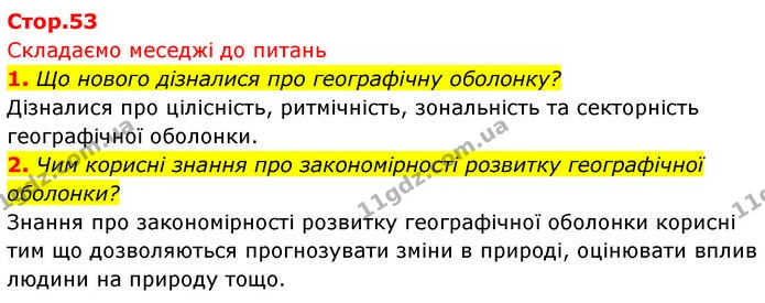 1. Що нового дізналися про географічну оболонку? — ГДЗ Географія 7 клас Безуглий