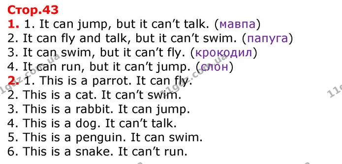 1. 1. It can jump, but it can’t talk. (мавпа) — ГДЗ Робочий зошит Англійська мова 2 клас Косован (Мітчелл)