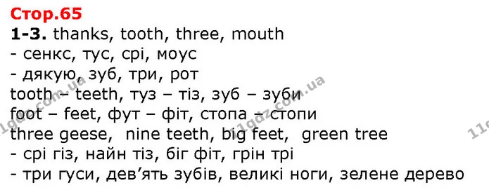 Стор. 65 — 1-3 — ГДЗ Англійська мова 2 клас Карпюк 2019 — ГДЗ Англійська мова 2 клас Карпюк 2019