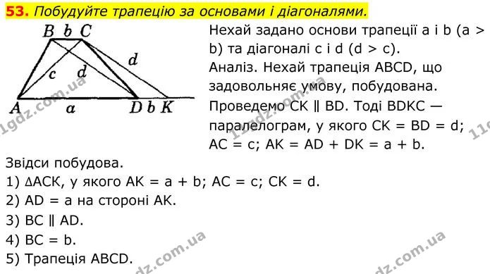 53 — ГДЗ Геометрія 8 клас Істер