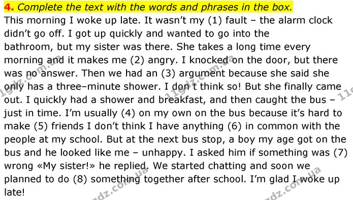 4. Complete the text with the words and phrases in the box. — ГДЗ робочий зошит Англійська мова 8 клас Гарет Джонс 2025