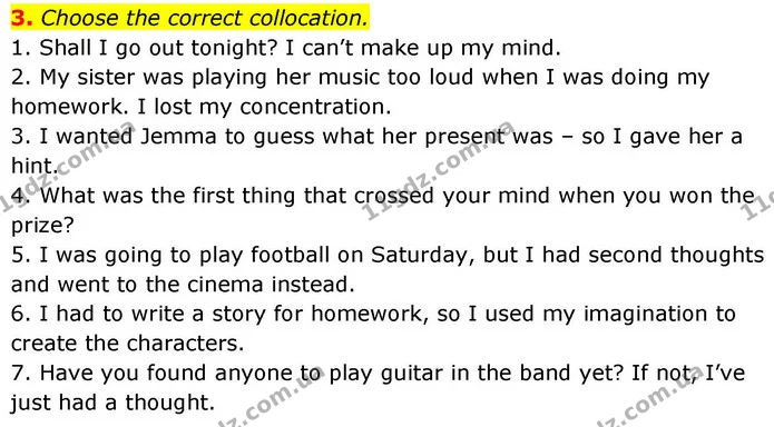3. Choose the correct collocation. — ГДЗ робочий зошит Англійська мова 8 клас Гарет Джонс 2025