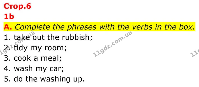 A. Complete the phrases with the verbs in the box. — ГДЗ робочий зошит Англійська мова 7 клас Мітчелл