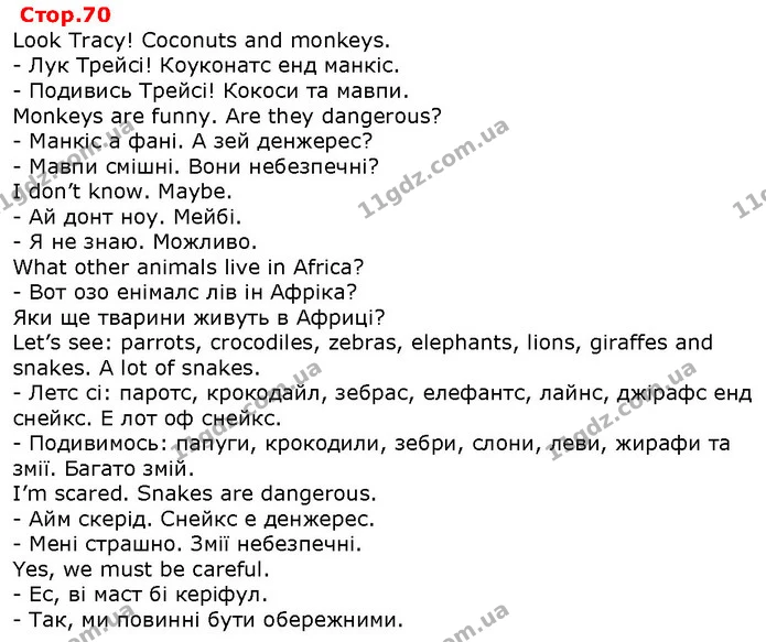 Look Tracy! Coconuts and monkeys. — ГДЗ Англійська мова 2 клас Карпюк 2019