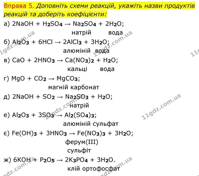 §33 Впр.5 — ГДЗ Хімія 8 клас Григорович 2021 — ГДЗ Хімія 8 клас Григорович 2021