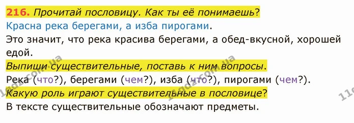 216. Прочитай пословицу. Как ты её понимаешь? — ГДЗ Русский язык и чтение 3 класс Лапшина