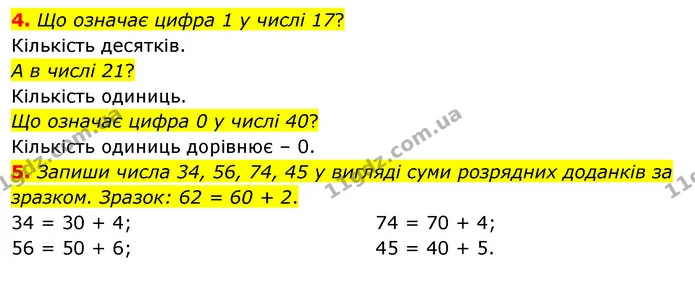 4. Що означає цифра 1 у числі 17? — ГДЗ Математика 3 клас Бевз 1 частина