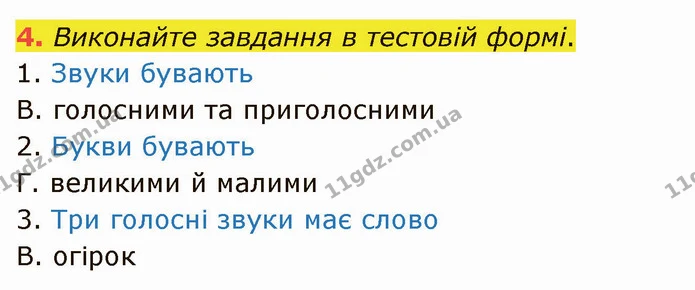 4. Виконайте завдання в тестовій формі. — ГДЗ Українська мова 5 клас Авраменко 2022