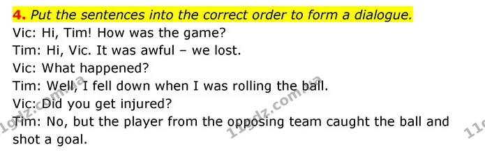 4. Put the sentences into the correct order to form a dialogue. — ГДЗ Англійська мова 6 клас Карпюк 2023