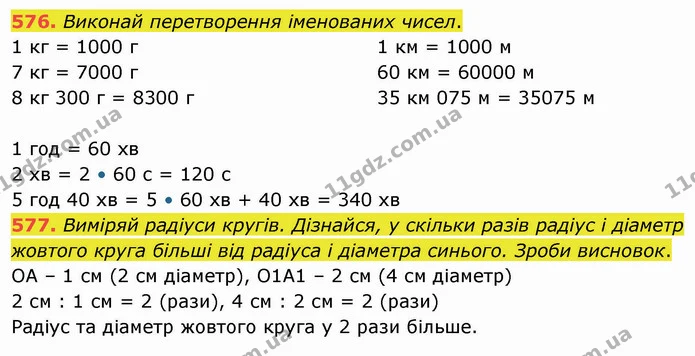 576. Виконай перетворення іменованих чисел. — ГДЗ Математика 4 клас Заїка