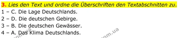 3. Lies den Text und ordne die Überschriften den Textabschnitten zu. — ГДЗ Німецька мова 8 клас Сотникова (2025) 4 рік