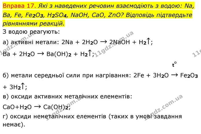 §34 Впр.17 — ГДЗ Хімія 8 клас Григорович 2021 — ГДЗ Хімія 8 клас Григорович 2021