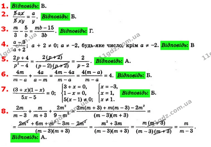 СР-№1 (1-8) — ГДЗ Алгебра 8 клас Істер 2021 — ГДЗ Алгебра 8 клас Істер 2021