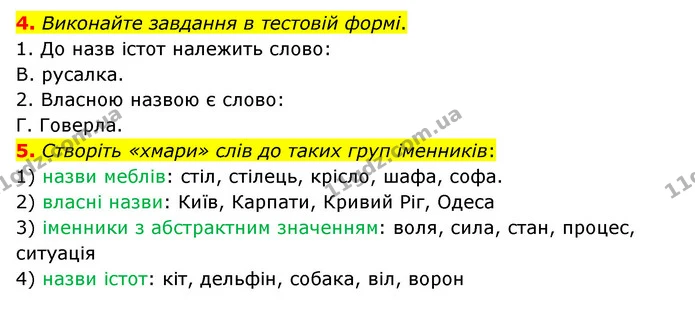 4. Виконайте завдання в тестовій формі. — ГДЗ Українська мова 6 клас Авраменко