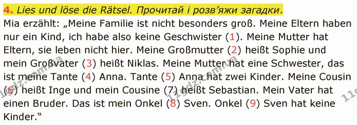 4. Lies und löse die Rätsel. Прочитай і розв’яжи загадки. — ГДЗ Німецька мова 5 клас Сотникова (1 рік)