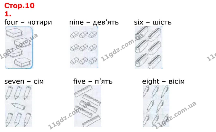 Стор. 10 — 1 — ГДЗ Робочий зошит Англійська мова 2 клас Косован (Мітчелл) — ГДЗ Робочий зошит Англійська мова 2 клас Косован (Мітчелл)