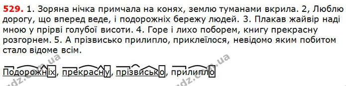 529 — ГДЗ Українська мова 5 клас Глазова 2018 — ГДЗ Українська мова 5 клас Глазова 2018