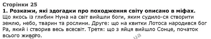 Стор. 25 — 1 — ГДЗ Літературне читання 4 клас Савченко — ГДЗ Літературне читання 4 клас Савченко