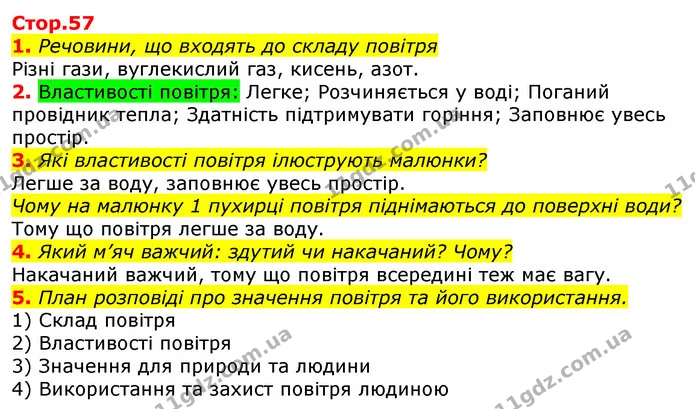 1. Речовини, що входять до складу повітря — ГДЗ Робочий зошит Природознавство 5 клас Коршевнюк