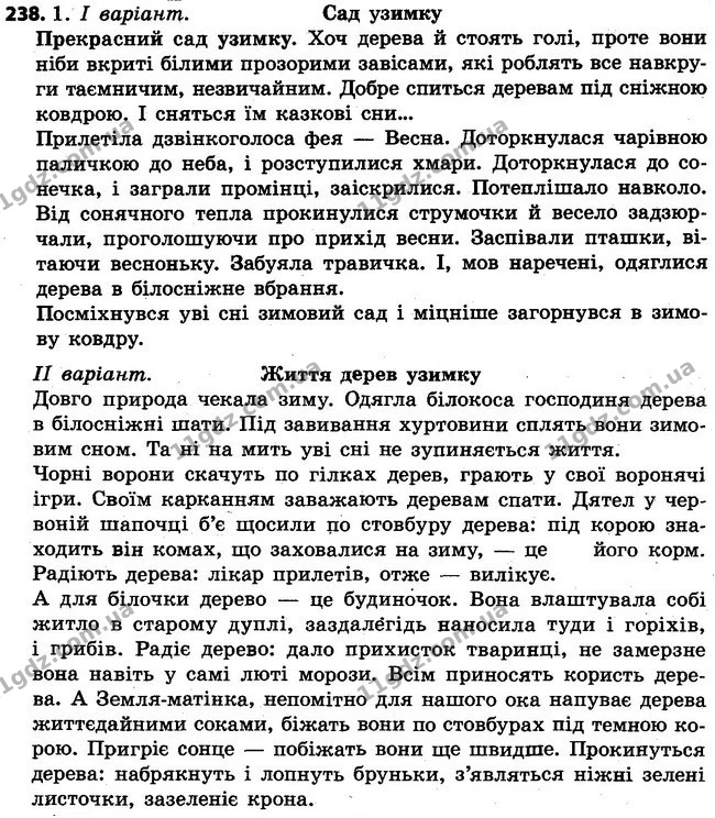 238 — ГДЗ Українська мова 4 клас Варзацька