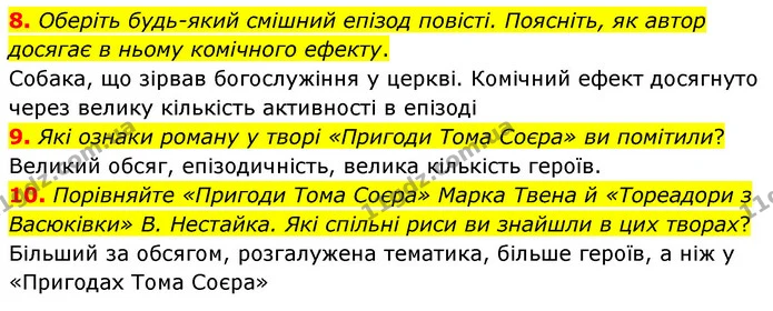 8. Оберіть будь-який смішний епізод повісті. Поясніть, як автор досягає в ньому комічного ефекту. — ГДЗ Зарубіжна література 5 клас Волощук 2022