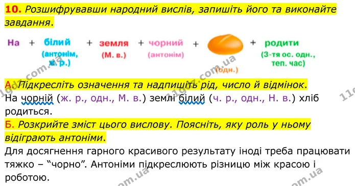 10. Розшифрувавши народний вислів, запишіть його та виконайте завдання. — ГДЗ Українська мова 8 клас Авраменко