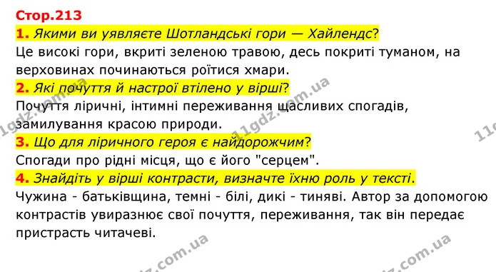1. Якими ви уявляєте Шотландські гори — Хайлендс? — ГДЗ Зарубіжна література 6 клас Ніколенко