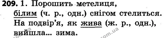 209 — ГДЗ Українська мова 4 клас Варзацька