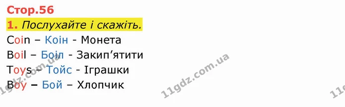 1. Послухайте і скажіть. — ГДЗ Англійська мова 4 клас Мітчелл 2026