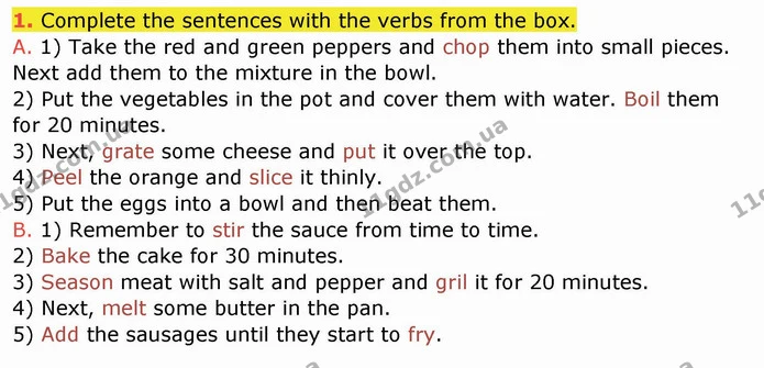 1. Complete the sentences with the verbs from the box. — ГДЗ Робочий зошит англійська мова 10 клас Ходаковська