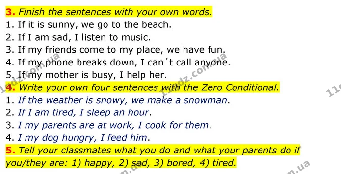 3. Finish the sentences with your own words. — ГДЗ Зошит з граматики Англійська мова 5 клас Карпюк 2022