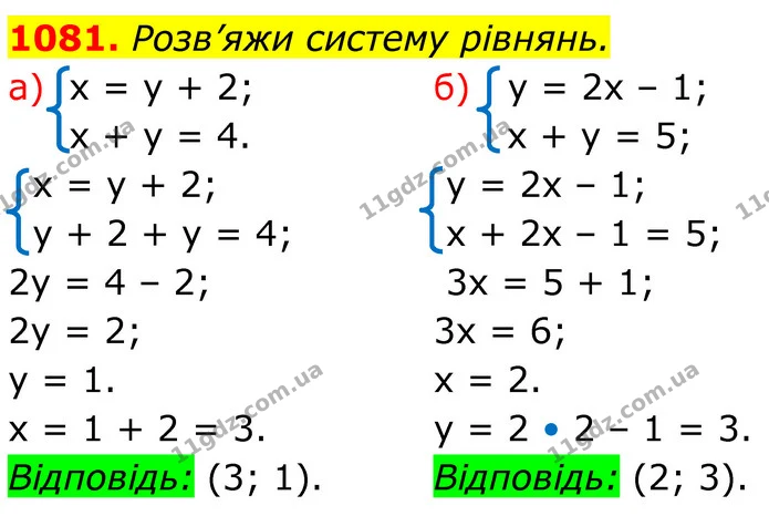 1081 (а-б) — ГДЗ Алгебра 7 клас Бевз — ГДЗ Алгебра 7 клас Бевз