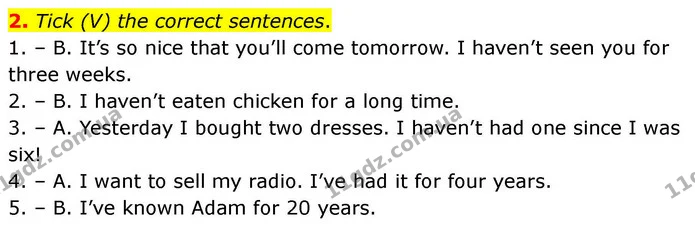 2. Tick (V) the correct sentences. — ГДЗ робочий зошит Англійська мова 7 клас Prepare