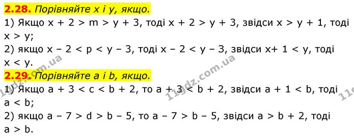 2.28. Порівняйте x і у, якщо. — ГДЗ Алгебра 9 клас Істер