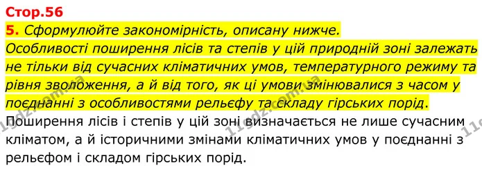 5. Сформулюйте закономірність, описану нижче. — ГДЗ Зошит практичні Географія 8 клас Гільберг