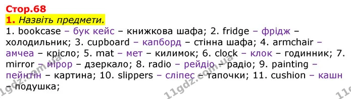 1. Назвіть предмети. — ГДЗ Англійська мова 3 клас Мітчелл