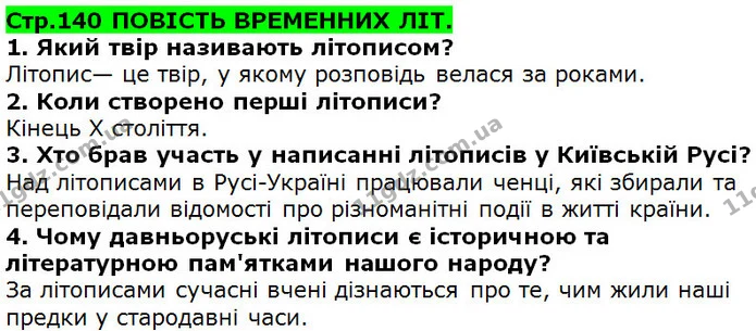Стор. 140 — 1-4 — ГДЗ Українська література 5 клас Коваленко 2018 — ГДЗ Українська література 5 клас Коваленко 2018