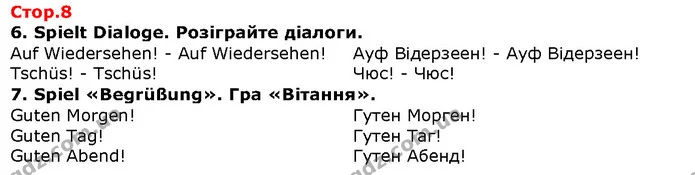 6. Spielt Dialoge. Розіграйте діалоги. — ГДЗ Німецька мова 1 клас Сотникова