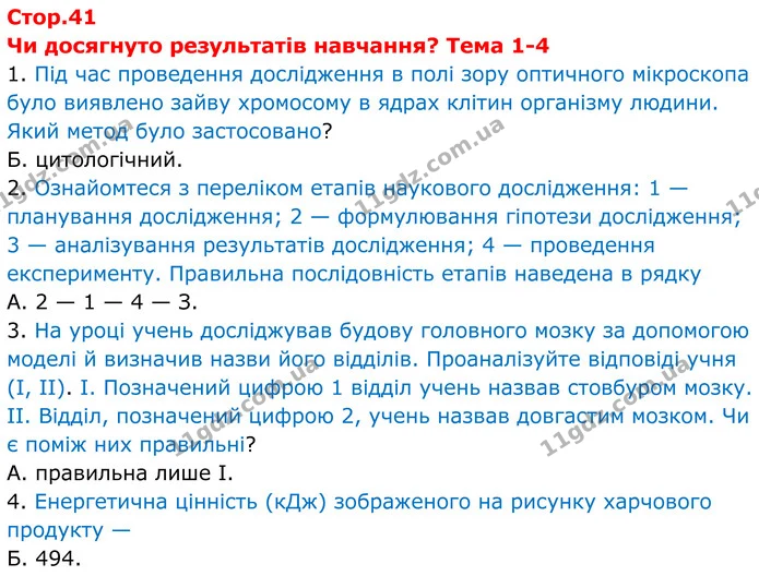Чи досягнуто результатів навчання? Тема 1-4 — ГДЗ робочий зошит Біологія 8 клас Андерсон